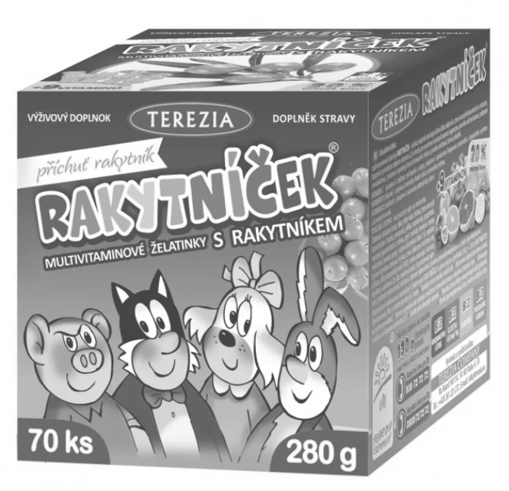 Terezia Rakytníček Multivitaminové želatinky s rakytníkem 70 ks